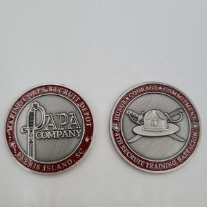 USMC Papa Company 4th Recruit Training Battalion Challenge Coin